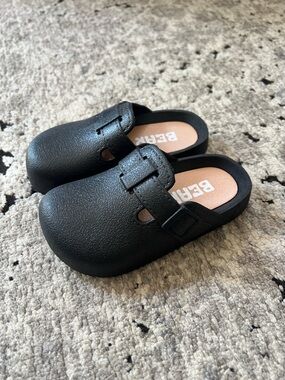 Black Toddler Slip-On Clogs